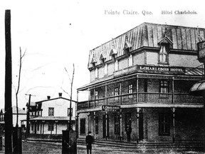 The old hotel in Pointe-Claire Village, circa 1910, which later housed the former Pioneer bar, is now facing demolition.