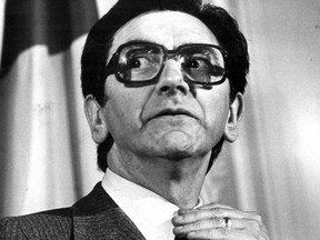 Camille Laurin, who served as Cultural Development minister in the first Parti Québécois government and is considered the father of the Charter of the French Language, is seen here in a 1977 photo.