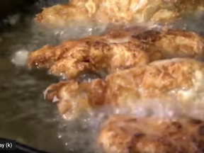 Screen shot from Mayo Clinic video about fried foods.