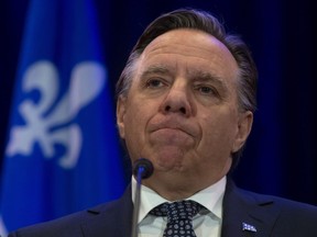 "We never promised during 30 days of the election campaign that we would refund $1.5 billion in over billing," Premier François Legault says about his perceived flip-flop on refunding money to Hydro-Québec customers.