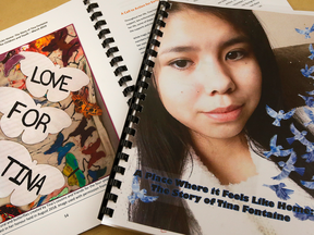 Copies of a special report on the death of 15-year-old Tina Fontaine released on March 12, 2019 by Daphne Penrose, the Manitoba Advocate for Children and Youth.