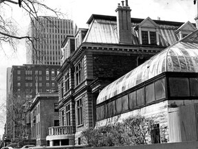 Van Horne mansion at Sherbrooke and Stanley Sts. is seen circa 1969.