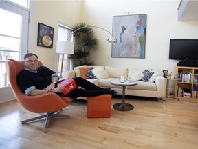 Kevin Clark relaxes in his Plateau home.