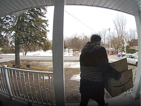 A porch pirate was captured red-handed by a home security camera in Beaconsfield last Thursday.