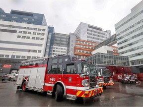 The fire occurred Wednesday morning at around 9:20 a.m. in a dryer on the first floor of the research institute at the Glen site in Notre-Dame-de-Grâce.