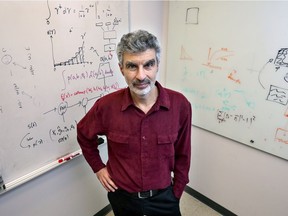 Yoshua Bengio in his office at Université de Montréal. "I don't particularly enjoy all this attention," he says.