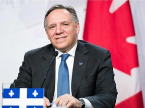 When pressed to say he is a proud Canadian Wednesday night, Premier François Legault responded: "I am proud to be a Quebecer. I accept that Quebec is in Canada."