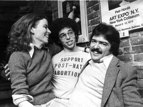 Patsy Stewart, Howard Nemetz and Ernie Butler, in a photo published in the Montreal Gazette April 12, 1979, along with an article about newly opened comedy club Stitches.