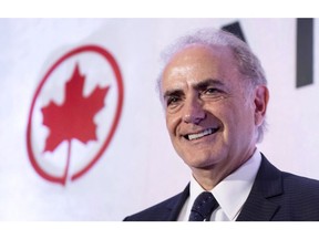 Air Canada president and CEO Calin Rovinescu arrives for the airline's annual meeting Monday, April 30, 2018 in Montreal. Rovinescu enjoyed a leap in total compensation to $11.5 million last year, up 28 per cent from $9 million in 2017.