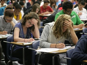 “You can’t be a little hamster in a wheel,” says the librarian at Alexander Galt Regional High School. It’s important to stop and breathe during exam season.