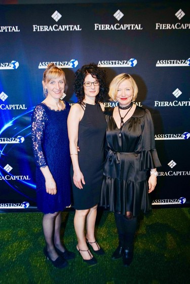 MAKING THE DIFFERENCE: Researchers Renée Proulx, delegated director of academic affairs, teaching and research Directorate CIUSSS ODIM, and Mona Magalhães, research program manager, e-IMPAQc CIUSSS ODIM with SMHF president/CEO Cynda Heward at the 2019 St. Mary's Wonder Ball.