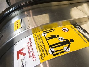 In May 2009, Bela Kosoian was arrested by Laval police officer Fabio Camacho after she refused to hold the handrail on an escalator at the Montmorency métro station in Laval.