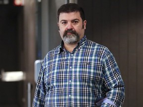 Hisham Saadi (pictured at the Montreal courthouse in May 2018) is not allowed to be within 200 metres of any university campus.