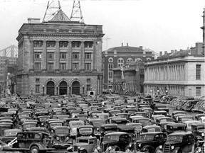 This is a cropped version of a photo of Champ de Mars dated April 29, 1939 showing it being used as a parking lot. The uncropped photo accompanies the text.