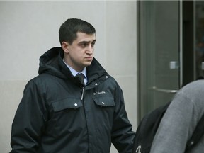 In this Tuesday, April 2, 2019 photo, Michael Rohana leaves the James A. Byrne U.S. Federal Courthouse in Center City Philadelphia.