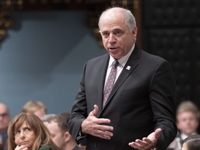 Quebec Economy and Innovation Minister Pierre Fitzgibbon during question period in Quebec City Feb. 5, 2019.