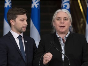 Gabriel Nadeau-Dubois and Manon Massé of Québec solidaire: it's the only opposition party with non-interim leadership, Martin Patriquin notes.