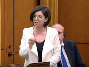 New Democrat Niki Ashton is seen in this screen shot from Canadian Press video.