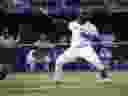 Toronto Blue Jays Vlad Guerrero Jr. backs off an inside pitch versus Oakland on Friday. JACK BOLAND/TORONTO SUN