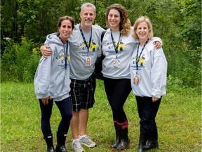To mark her 55th birthday, Corrie Sirota set up a Facebook fundraiser for Camp Erin Montreal and brought in more than $3,500 to benefit the camp for bereaved children. “I wanted to give people a way of helping, and I thought, ‘What a genius way to raise money,’ ” says Sirota, left, with husband Andy Frankel, daughter Ashley Frankel and sister-in-law Marcy Stein.