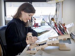 Isabelle Arsenault has moved from the eponymous setting of her Mile End Kids series, but the neighbourhood is “a part of me now, and always will be,” says the illustrator, at work at her studio.