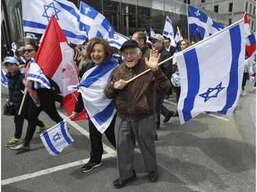 All ages and mostly all smiles in Montreal Thursday, May 9, 2019 during Yom Ha'atzmaut celebrations marking the 71st Israel Independence Day.