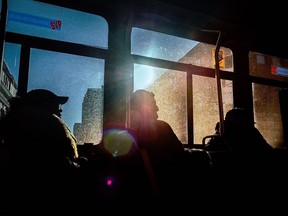 Today’s photo gives us a view from inside a dirty Montreal bus, beautifully backlit by the sun, taken by Instagram user @benjamin_volot. Tag yours to be considered for publication with our daily weather post.