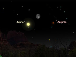 Check for Jupiter on a night in May when the moon is out-of-the-way and the entire region is packed with clouds of faint stars everywhere.