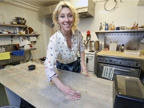 Martha Wainwright cleans up the kitchen in Ursa, the cultural venue she is opening in Montreal's Mile End, on Thursday, May 23, 2019.