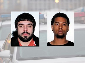 Tommy Lapierre (left) and César Jose Ramos-Rosario have been arrested in connection with a series of car thefts — mostly Lexus — in Longueuil. Photo courtesy of Longueuil police