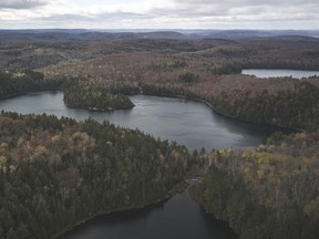 The 1200-acre Beside Cabins development will be built in the mountains of the Launadière, with more than 80 per cent of that land set aside for conservation, including the land around the property's two lakes.