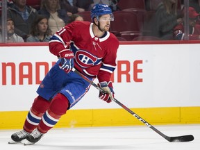 Defenceman Xavier Ouellet recorded three assists in 19 games with the Canadiens last season.