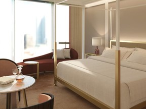 The elegant, graceful guest rooms of Four Seasons Hotel Montreal were designed by Paris firm Gilles &; Boissier with Philip Hazan, Montreal architect and designer.