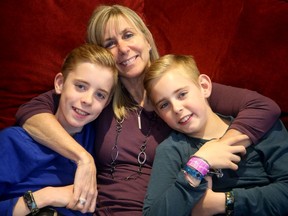 Nora Shipton and her family will be raising money during Ottawa Race Weekend for the Ottawa Hospital’s neonatal intensive care unit. Shipton and her husband had quadruplets, but only Rhys, left, and Liam, now 12, survived.