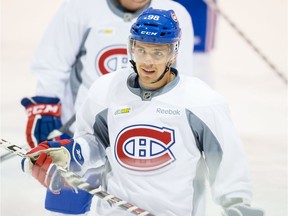 Alex Belzile takes part in the Montreal Canadiens rookie camp at the Bell Sports Complex in Brossard on Sept. 6, 2013.