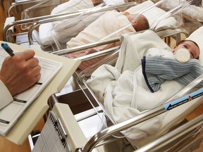 Newborn babies in the nursery of a postpartum recovery centre in upstate New York: "We need a serious debate about the accountability of hospital birthing centres," say Suparna Choudhury and Millie Tresierra.