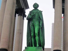 Montreal's John A Macdonald statue was once again vandalized on May 17, 2019.