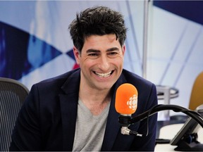 Patrick Masbourian in the ICI Radio-Canada Première studio on Tuesday, May 7, 2019, as it is announced he will succeed Alain Gravel as host of the morning show in Montreal.