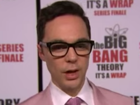 Screen shot from video about Big Bang Theory farewell.