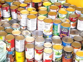 Non-perishables like canned goods are traditional donations to food banks, but cheques are even more welcome.