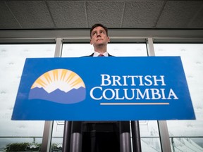 British Columbia Attorney General David Eby pauses while responding to questions after a court ruled that British Columbia cannot restrict oil shipments through its borders, in Vancouver, on Friday May 24, 2019. The province filed a constitutional reference question to the B.C. Court of Appeal that asked whether it had the authority to create a permitting regime for companies that wished to increase their flow of diluted bitumen.
