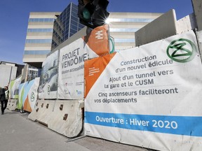 Renovations of the Vendôme métro station include making the station wheelchair accessible and connecting the train and métro platforms to the superhospital.