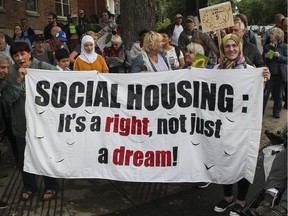 A protest was held by the Front d'action populaire en réaménagement urbain  to denounce Montreal's housing shortage on Saturday, June 15, 2019.