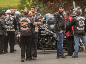 Hells Angels attended the funeral of André (Frise) Sauvageau at Urgel Bourgie in Montreal on Thursday June 20, 2019.