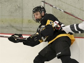Charles-Alexis Legault, seen here in action with the Lac St-Louis Lions early last season, was taken in the second round of the QMJHL draft by the Gatineau Intrepide.