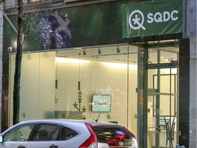 File photo shows SQDC outlet on Ste-Catherine St. in downtown Montreal.