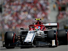 Alfa Romeo's Antonio Giovinazzi of Italy, speeds around Circuit Gilles-Villeneuve during qualifying for the Canadian Grand Prix on June 8, 2019, in Montreal.