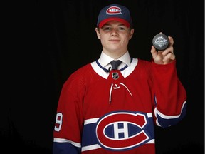 Cole Caufield poses for a portrait after being selected 15 overall by the Montreal Canadiens during the first round of the 2019 NHL Draft at Rogers Arena on June 21, 2019, in Vancouver. Speed and small stature were bound up with Montreal's identity for decades. The 5-foot-7 Pocket Rocket has 11 Stanley Cup rings to prove it.