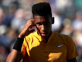 Montrealer Félix Auger-Aliassime  during his men's singles semi-final against Feliciano Lopez. The Spaniard won to move to the final against Gilles Simon at the Fever-Tree Championships at Queens Club on Saturday, June 22, 2019, in London, United Kingdom.