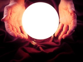 A crystal ball for telling the future.